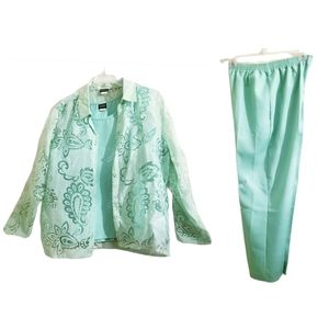 Womens petite 3pc pants set